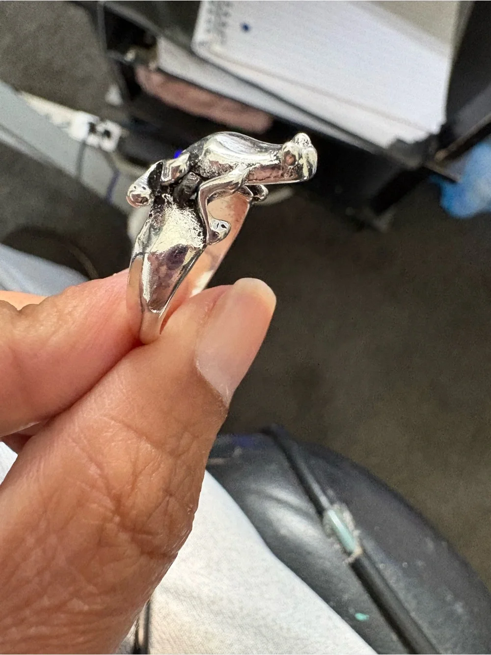 Sterling Silver Frog Wrap Ring - Silver